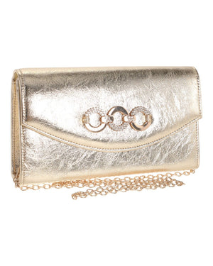 Τσάντα φάκελος clutch MD2538 - Χρυσό