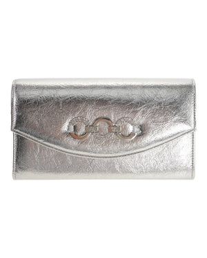 Τσάντα φάκελος clutch MD2538 - Ασημί