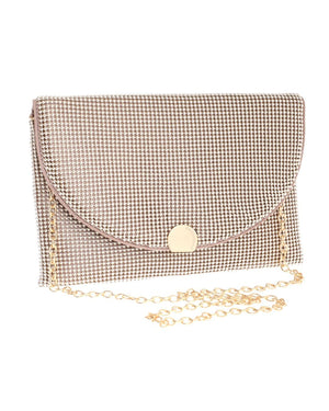Τσάντα φάκελος clutch MD2512 - Σαμπανιζέ