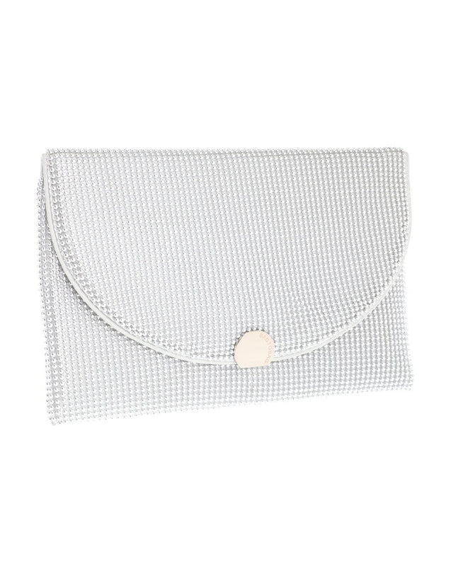 Τσάντα φάκελος clutch MD2512 - Ασημί