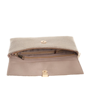 Τσάντα φάκελος clutch MD2513 - Σαμπανιζέ