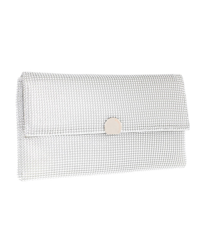 Τσάντα φάκελος clutch MD2513 - Ασημί