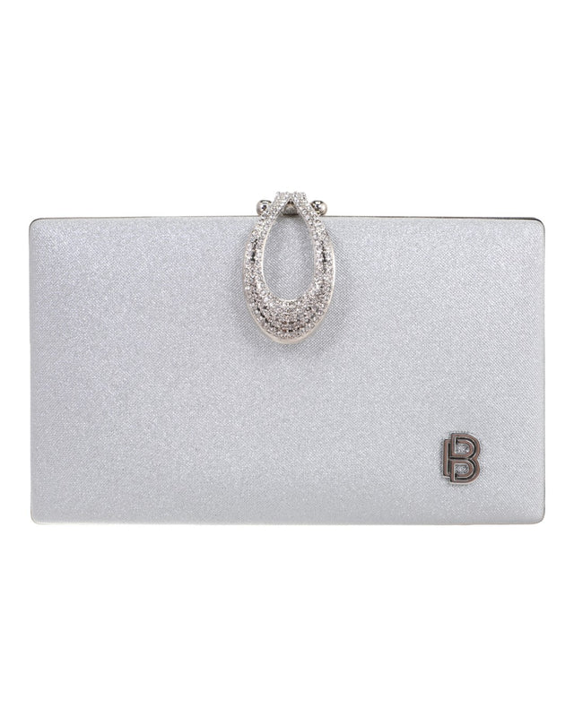Τσάντα φάκελος clutch JH2237 - Ασημί