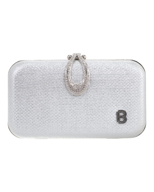 Τσάντα φάκελος clutch JH2240 - Ασημί