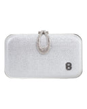 Τσάντα φάκελος clutch JH2240 - Ασημί