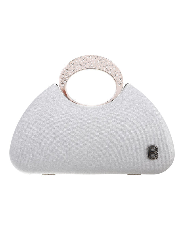 Τσάντα φάκελος clutch JH2241 - Ασημί