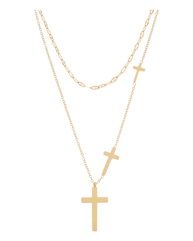 Αλυσιδα λαιμου με σταυρο CX-2836-20 - Χρυσό