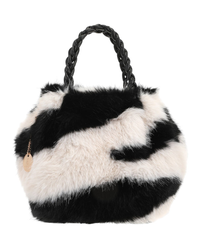 Γούνινη τσάντα χειρός XY-2403 - Ασπρο