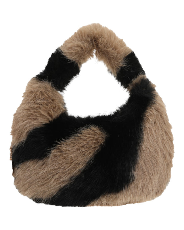 Γούνινη τσάντα ώμου μικρή XY-2412 - Khaki