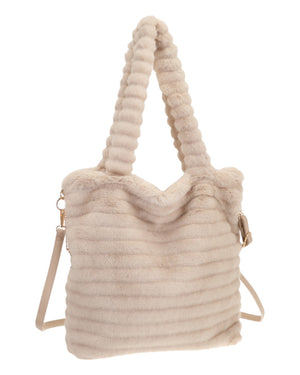 Γούνινη τσάντα XY2413 - Μπέζ