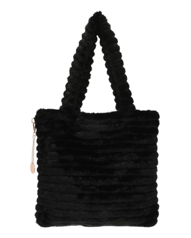 Γούνινη τσάντα XY2413 - Μαύρο