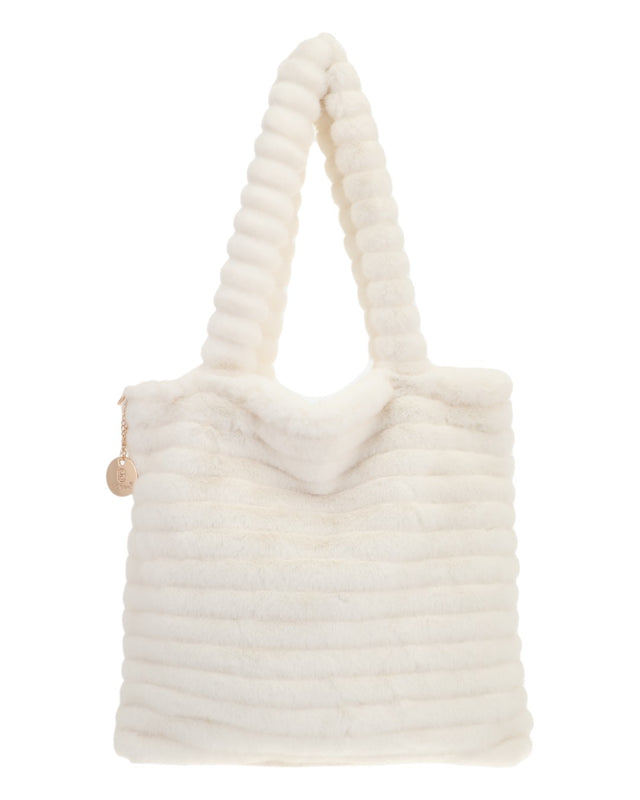 Γούνινη τσάντα XY2413 - Ασπρο