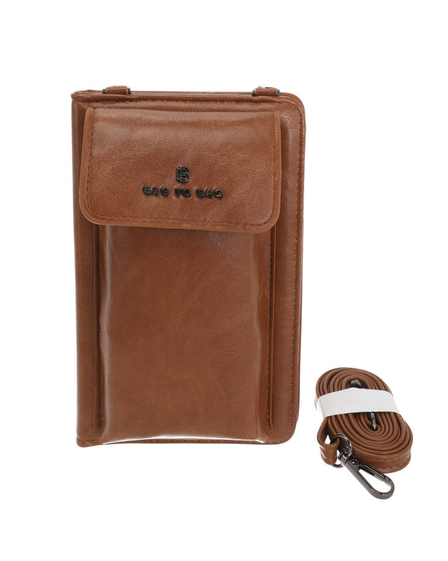 Πορτοφόλι-τσαντακι χιαστι BY-88860 - Κάμελ