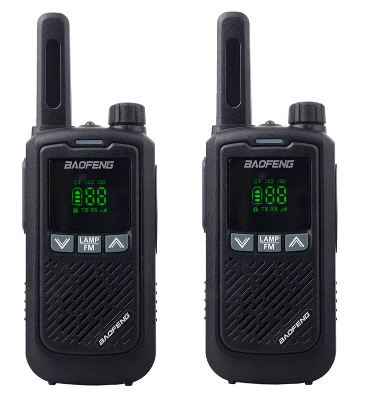 BAOFENG σετ ασύρματοι πομποδέκτες BF-T17, PMR, 0.5W, μαύρο, 2τμχ