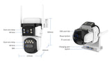 VSTARCAM smart ηλιακή κάμερα BG621TR, triple lens, 3MP, 4G, SD, PTZ, IP66