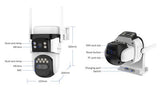 VSTARCAM smart ηλιακή κάμερα BG621TR, triple lens, 3MP, 4G, SD, PTZ, IP66