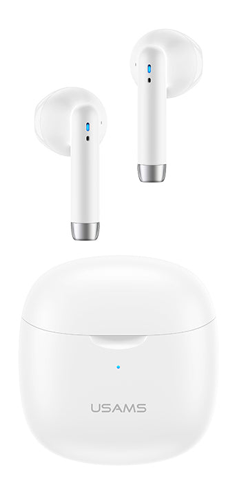 USAMS earphones IA04 με θήκη φόρτισης, True Wireless, Φ13mm, λευκά