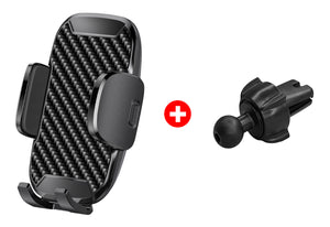 POWERTECH βάση smartphone για αεραγωγό αυτοκινήτου BNDL-0155, μαύρη