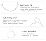 BAMOER βραχιόλι BSB182 με κυβική ζιρκόνια, ασήμι 925, ασημί