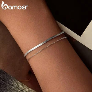 BAMOER βραχιόλι BSB193, ασήμι 925, ασημί