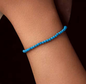 BAMOER βραχιόλι BSB204-BU με συνθετική τουρκουάζ, ασήμι 925, μπλε