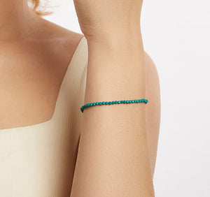 BAMOER βραχιόλι BSB204-GN με συνθετική τουρκουάζ, ασήμι 925, πράσινο