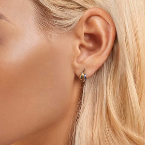 BAMOER σκουλαρίκια κρίκοι BSE1139, ασήμι 925, χρυσό/ασημί