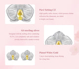 BAMOER σκουλαρίκια καρφωτά BSE1170 με κυβική ζιρκόνια, ασήμι 925, ασήμι