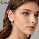 BAMOER σκουλαρίκια καρφωτά BSE1240 με κυβική ζιρκόνια, ασήμι 925, ασήμι