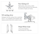 BAMOER σκουλαρίκια καρφωτά BSE1240 με κυβική ζιρκόνια, ασήμι 925, ασήμι