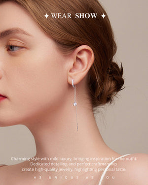 BAMOER σκουλαρίκια κρεμαστά BSE830 με κυβική ζιρκόνια, ασήμι 925, ασημί