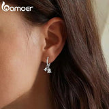 BAMOER σκουλαρίκια κρίκοι BSE909, ασήμι 925, ασημί