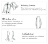 BAMOER σκουλαρίκια κρίκοι BSE909, ασήμι 925, ασημί