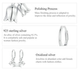 BAMOER σκουλαρίκια κρίκοι BSE909, ασήμι 925, ασημί