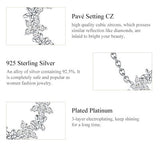 BAMOER κολιέ BSN028 με κυβική ζιρκόνια, ασήμι 925, ασημί