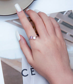 BAMOER δαχτυλίδι BSR291, κυβική ζιρκόνια, ανοιγόμενο, ασήμι 925, ασημί