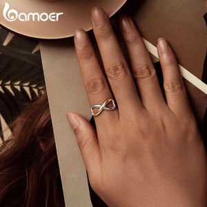BAMOER δαχτυλίδι BSR622-E, ανοιγόμενο, ασήμι 925, ασημί/χρυσό