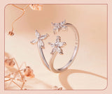 BAMOER δαχτυλίδι BSR710-E με κυβική ζιρκόνια, ανοιγόμενο, ασήμι 925, ασημί