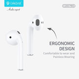 CELEBRAT earphones με θήκη φόρτισης C200 Pro, True Wireless, 13mm, 30/300mAh, λευκά