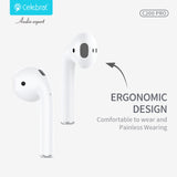 CELEBRAT earphones με θήκη φόρτισης C200 Pro, True Wireless, 13mm, 30/300mAh, λευκά