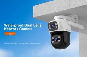 VSTARCAM smart κάμερα C622DR, dual lens, 2MP, WiFi, SD, PTZ, IP66