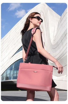 CHANTRIA γυναικεία τσάντα ώμου CB00789 για laptop 15.6", 12L, μωβ