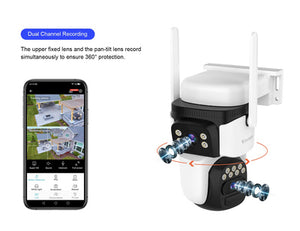 VSTARCAM smart ηλιακή κάμερα CB621DR, dual lens, 3MP, WiFi, SD, PTZ, IP66