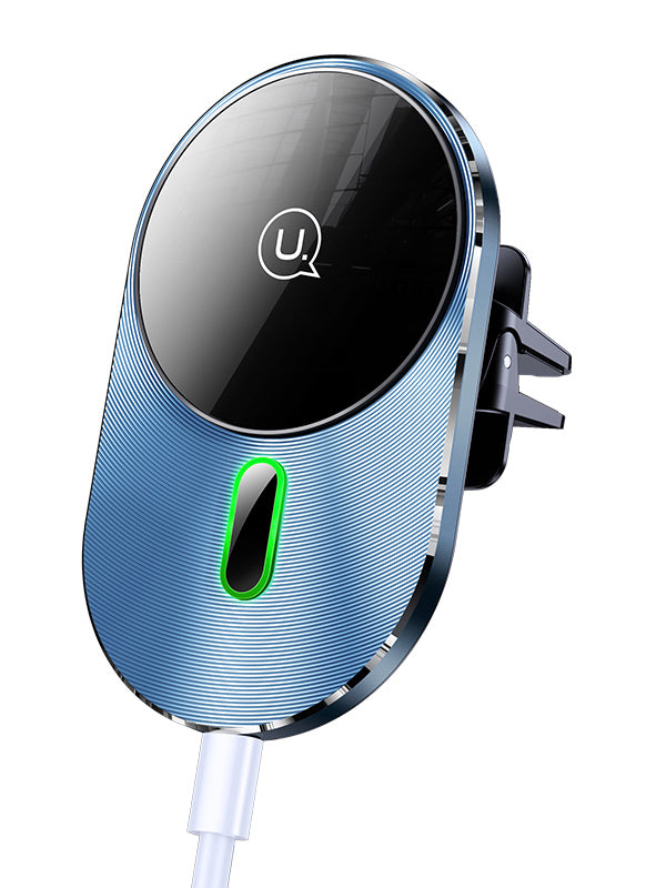 USAMS ασύρματος φορτιστής & βάση αυτοκινήτου US-CD170, 15W, γκρι