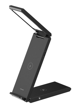 USAMS ασύρματος φορτιστής US-CD181 με φωτιστικό, 3 σε 1, 15W, μαύρος