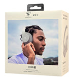 DOQAUS headphones DESIGN 1, ασύρματα & ενσύρματα, Φ40mm, 600mAh, γκρι