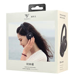 DOQAUS headphones DESIGN 3, ασύρματα & ενσύρματα, Φ40mm, 600mAh, μαύρα
