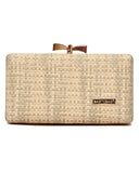 Ψάθινο τσαντάκι clutch -21892 - Μπέζ