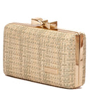 Ψάθινο τσαντάκι clutch -21892 - Μπέζ