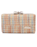 Ψάθινο τσαντάκι clutch -21892 - Καφέ